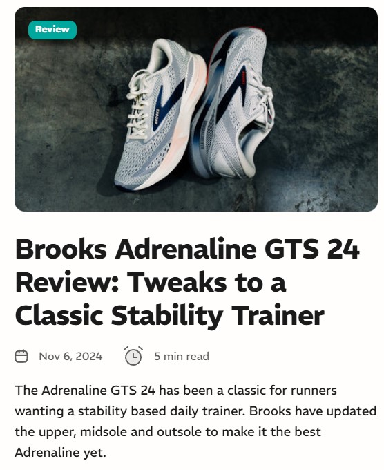 Brooks Adrenaline GTS 24 Review Tweaks to a Classic Stability Trainer