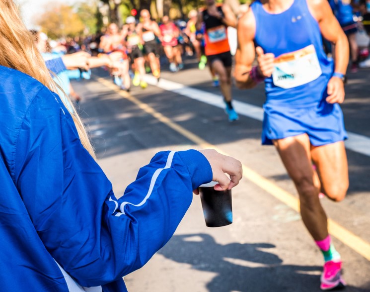 Drinks station for the adelaide marathon in 2025